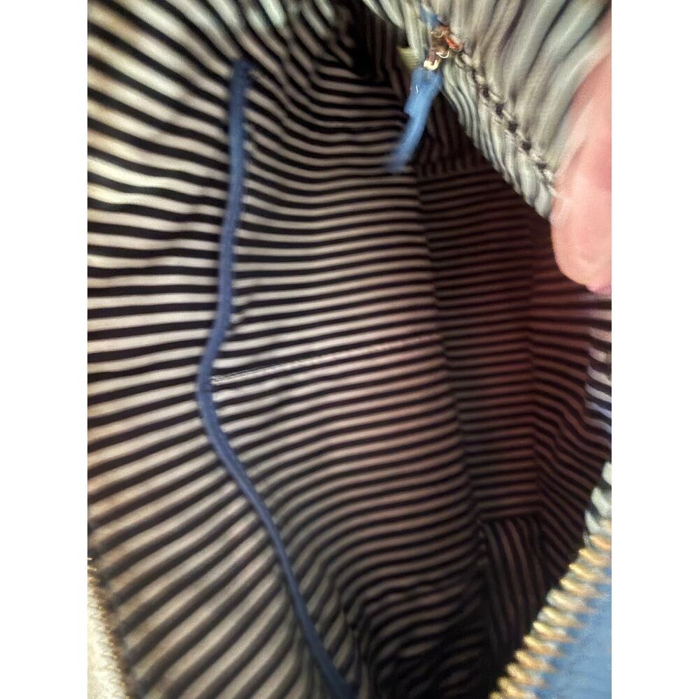 Kate Spade Jackson St., Miley hobo bag in blue ivory and black pebble leather - Picture 10 of 11